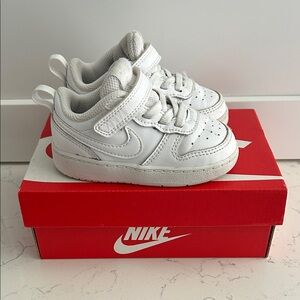 Baby Nike White Velcro Sneakers